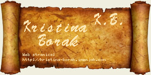 Kristina Borak vizit kartica